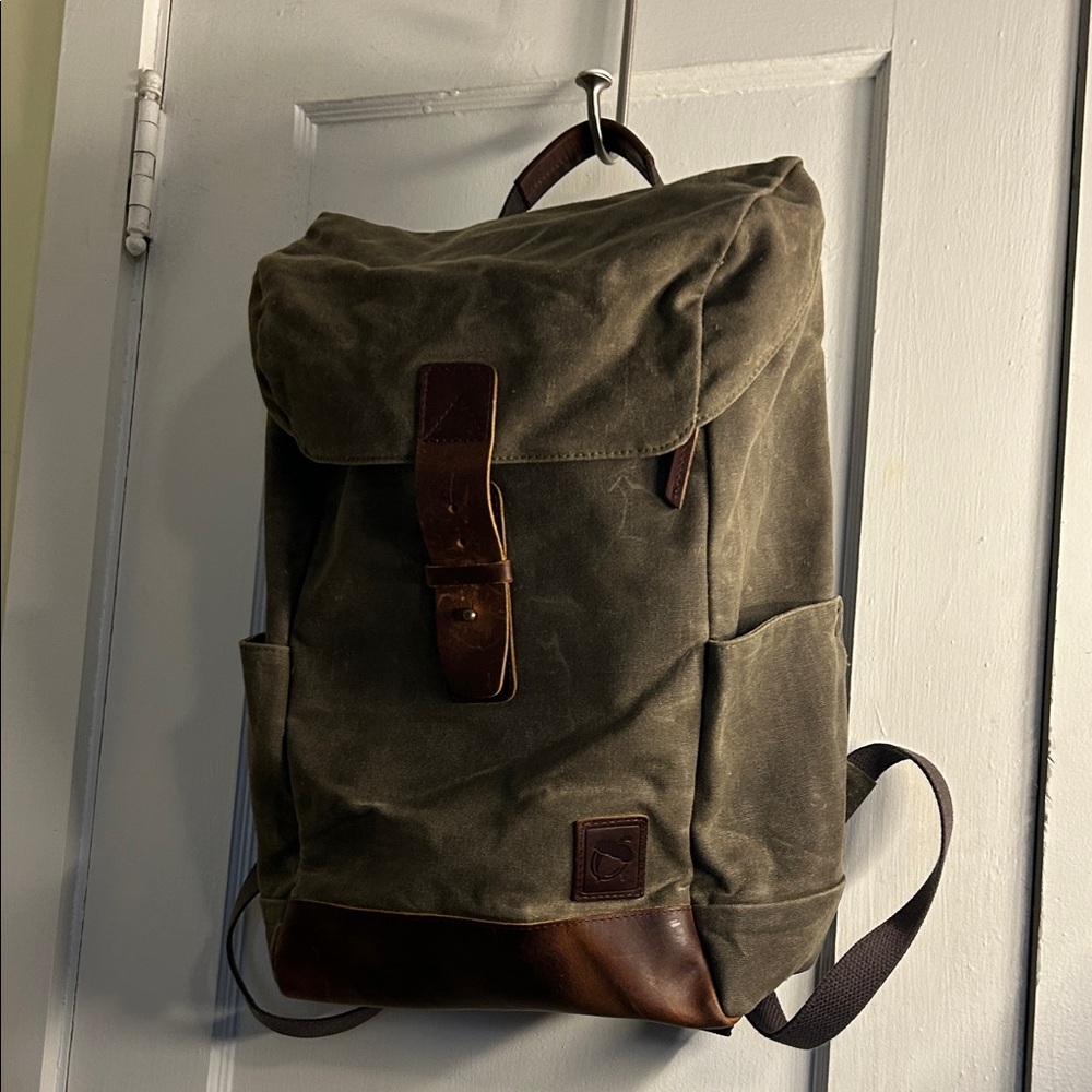 Nutsac Waxed Canvas Rucksack Tan